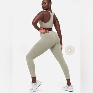 MATE the Label Crop Organic Cotton Legging in Sage